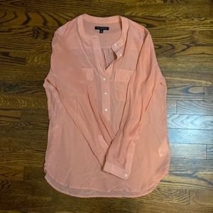 Pink Silk Banana Republic Medium button up long sleeve